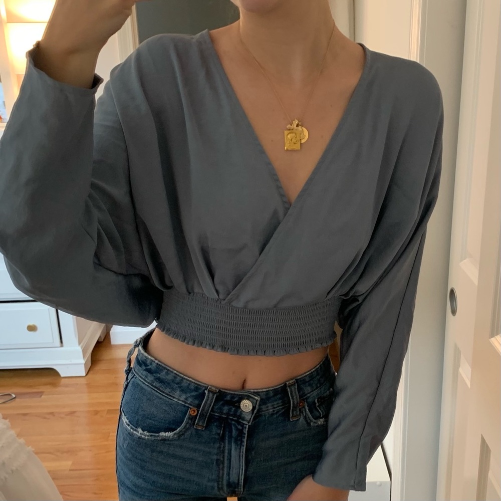 Silly blue crop top
